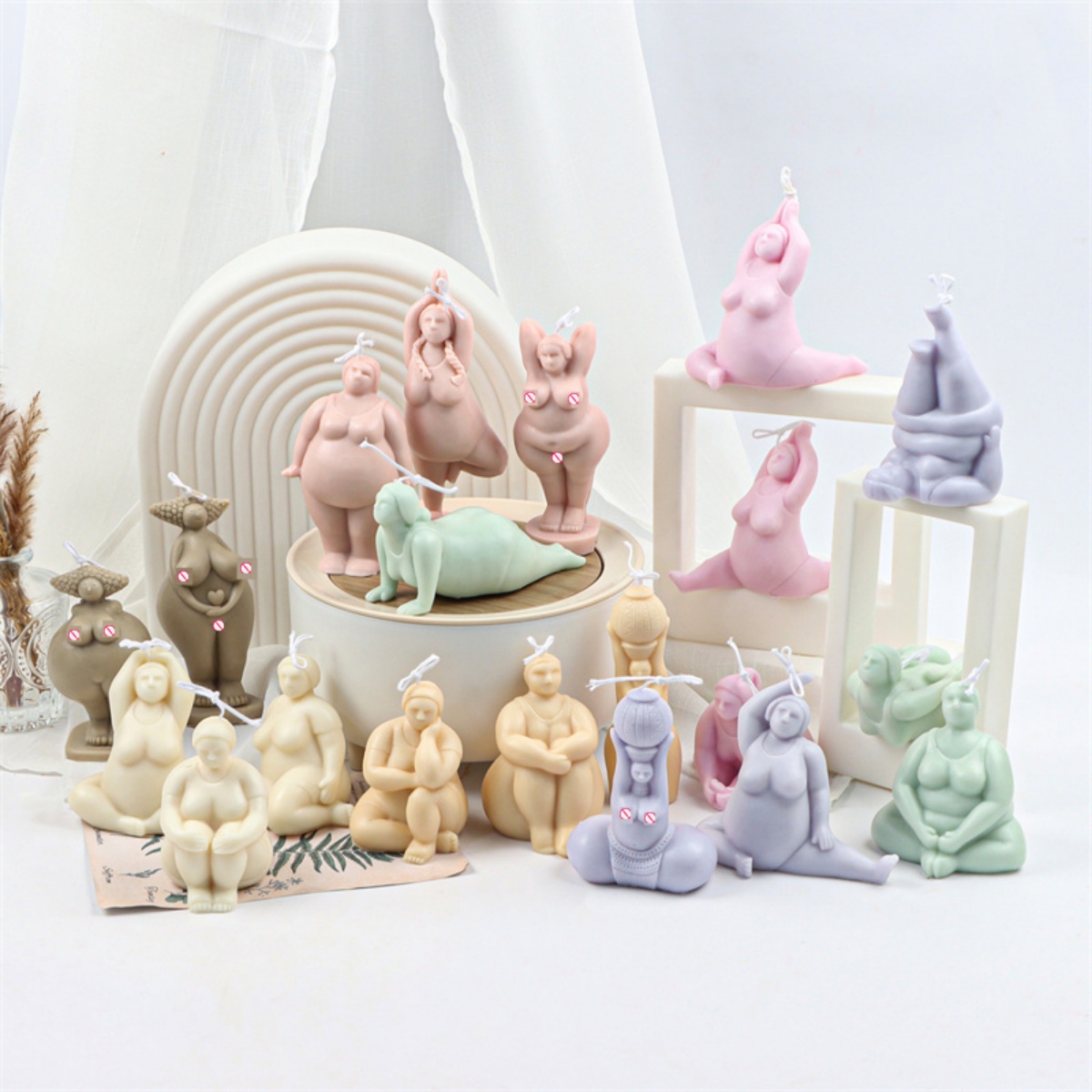 Soap Making Chemical - 3D Lady Body Candle Mold Yoga