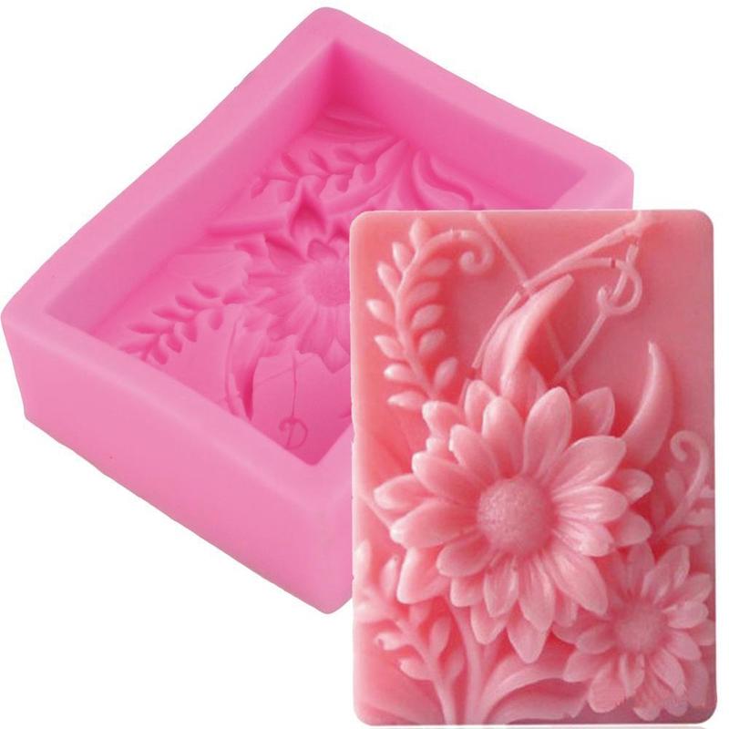 Soap Making Diy Kit - 3D Square Rose Flower Silicone Soap