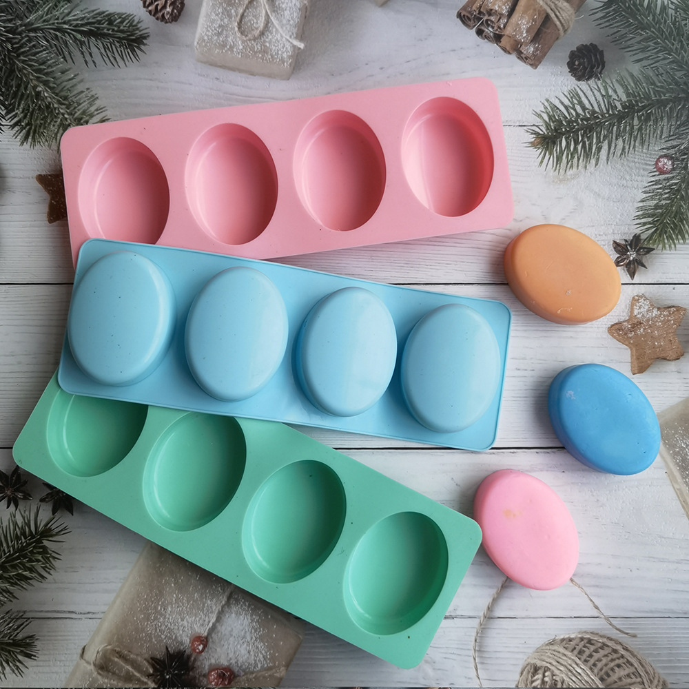 Soap Making Diy Kit - 4 Sâu Răng Hình Bầu Dục