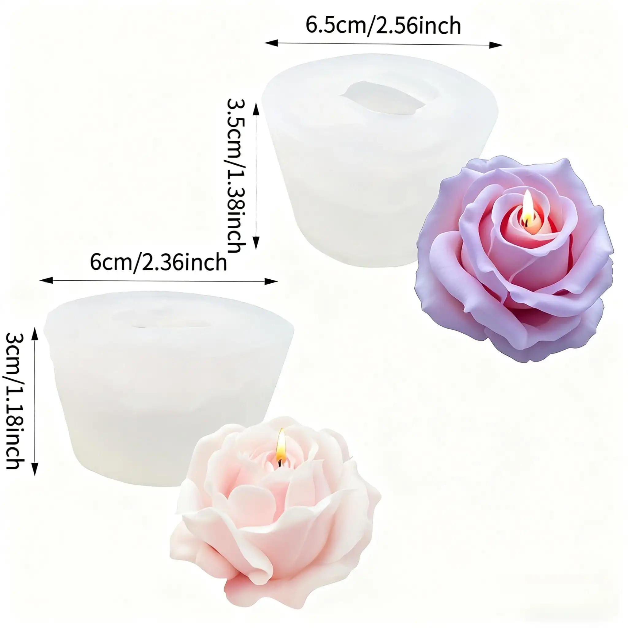 2-Piece Romantic 3D Rose Silic - đánh giá và giá Soap Making Chemical