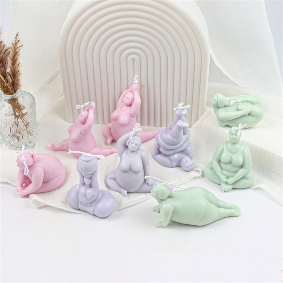 3D Lady Body Candle Mold Yoga  - đánh giá và giá Soap Making Chemical