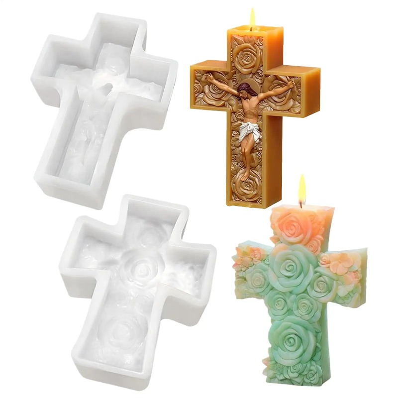 Flower Cross Jesus Silicone Ca - đánh giá và giá Soap Making Equipment For Beginners