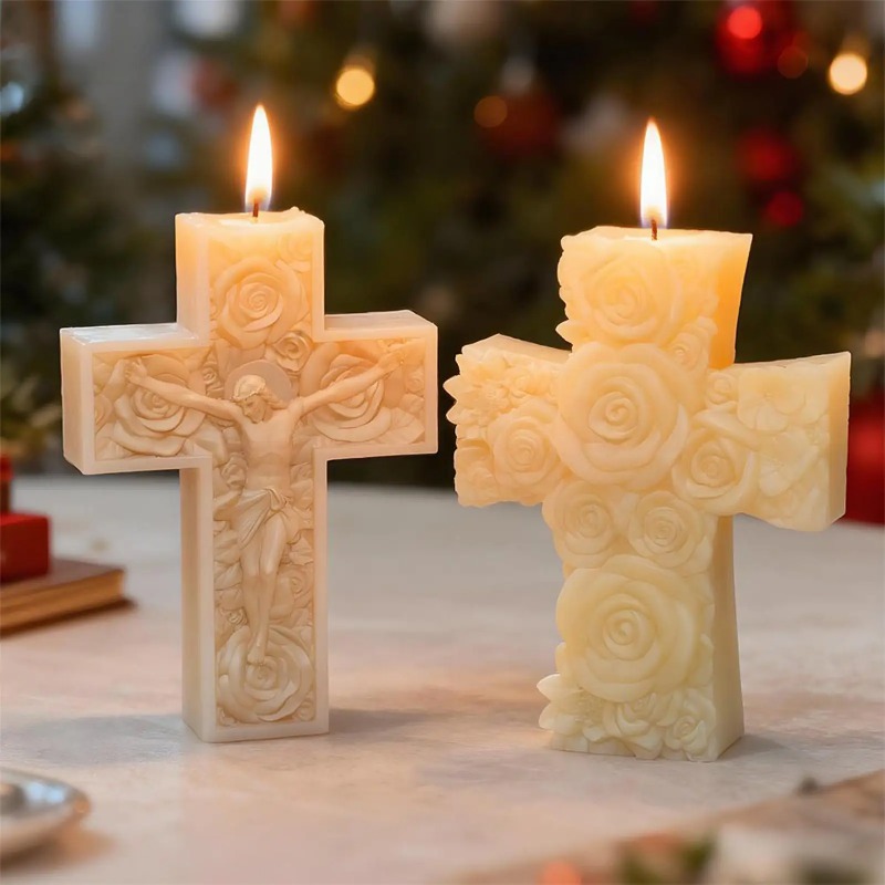 Flower Cross Jesus Silicone Ca - đánh giá và giá Soap Making Equipment For Beginners