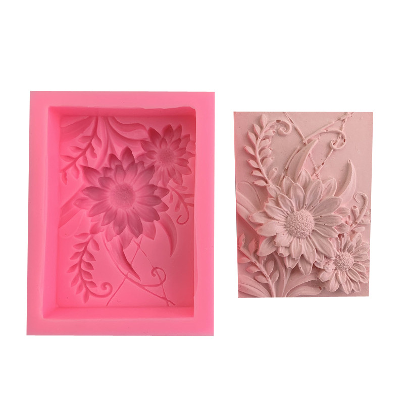 3D Square Rose Flower Silicone - đánh giá và giá Soap Making Diy Kit