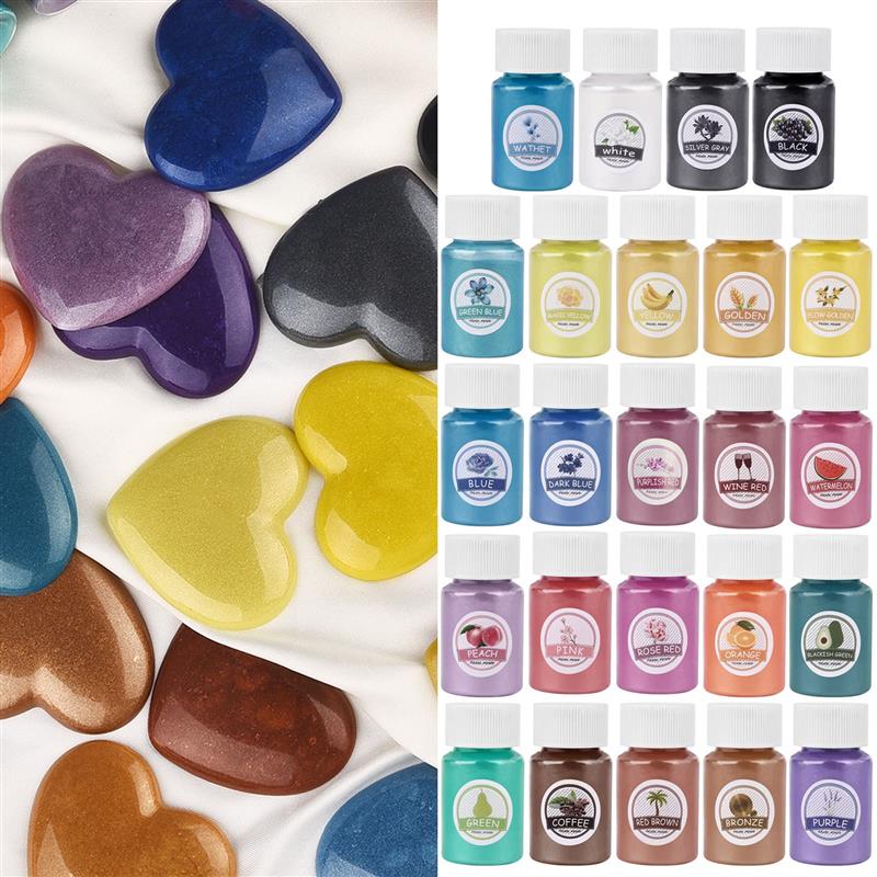 24 Màu Nhựa Dính Thuốc Nhuộm M - đánh giá và giá Mica Powder Colorant