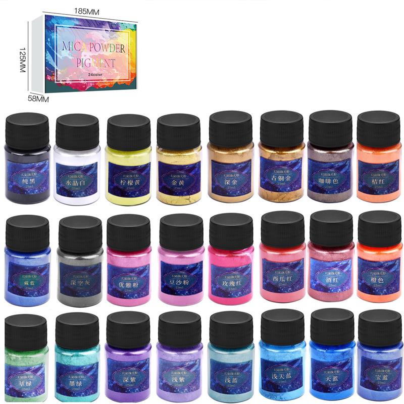 6/24/30Colors Epoxy Resin Dye  - đánh giá và giá Mica Powder Colorant