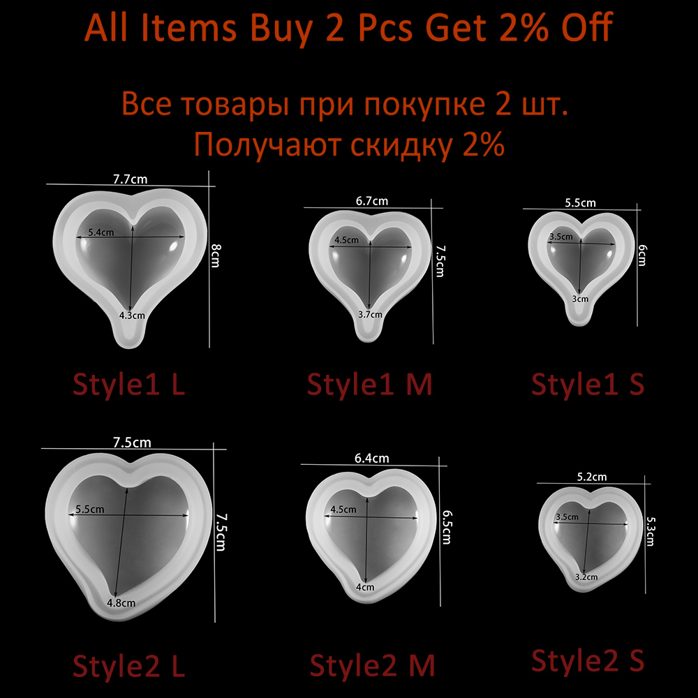 1PCS 3D Heart Shape Silicone M - đánh giá và giá Soap Making Equipment For Beginners