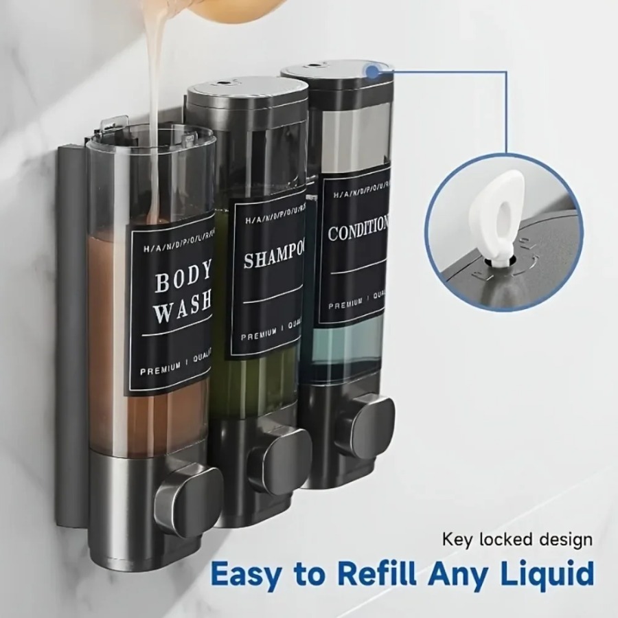 Wall Mounted Triple Shampoo Co - đánh giá và giá Soap Making Diy Kit