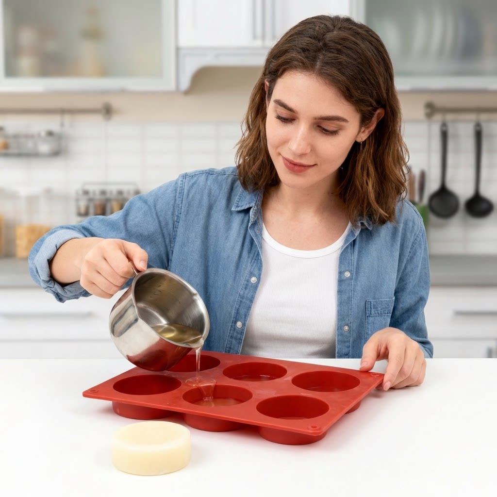 Round Silicone Soap Mold DIY H - đánh giá và giá Soap Making Equipment For Beginners