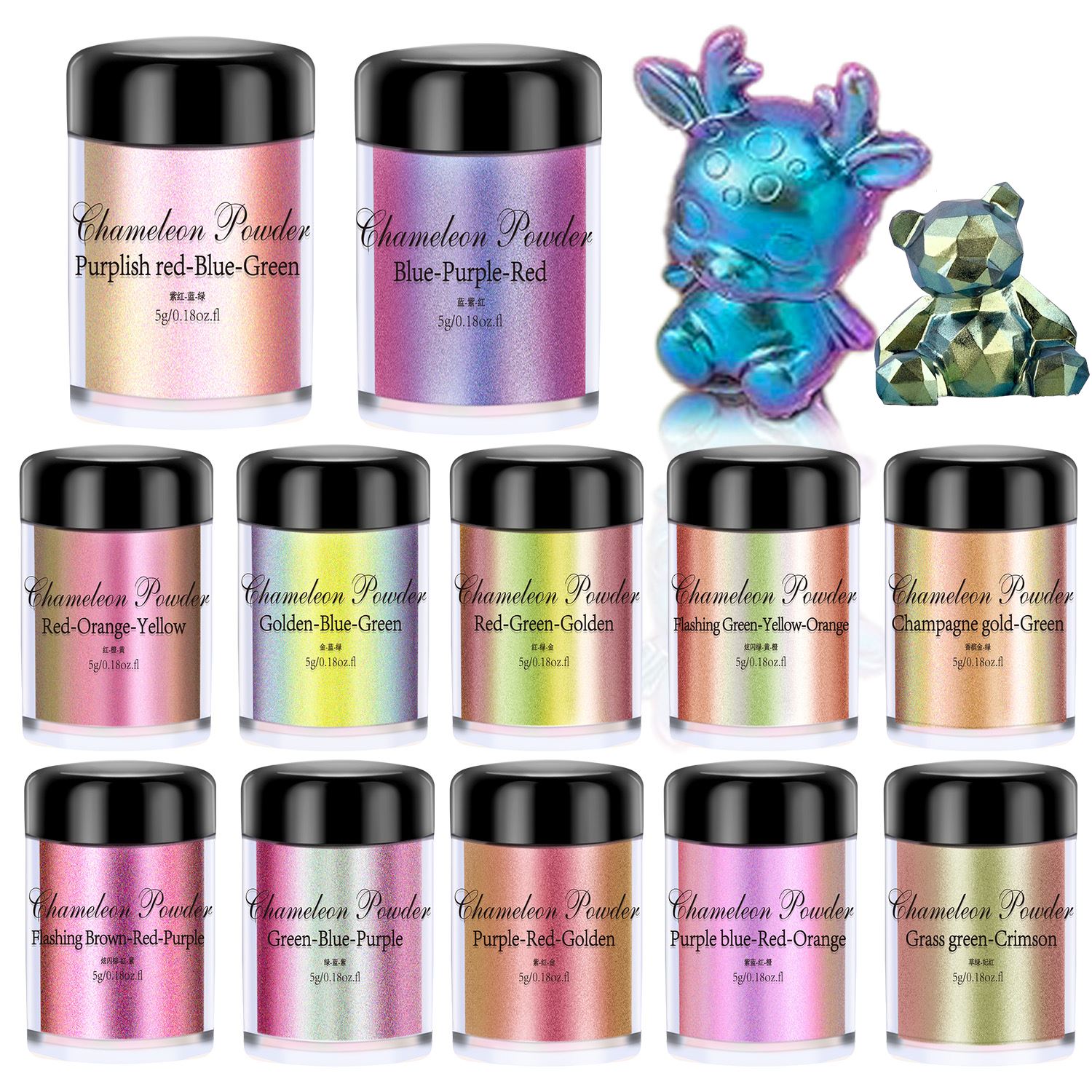 5g Chameleon Powder Nail Stain - đánh giá và giá Mica Powder Colorant